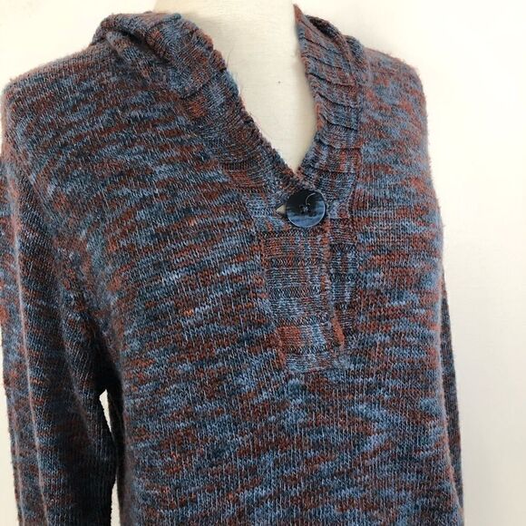 Woolrich Pullover Knitted Hooded Sweater Cotton Blend Women Size Medium M - Picture 8 of 8
